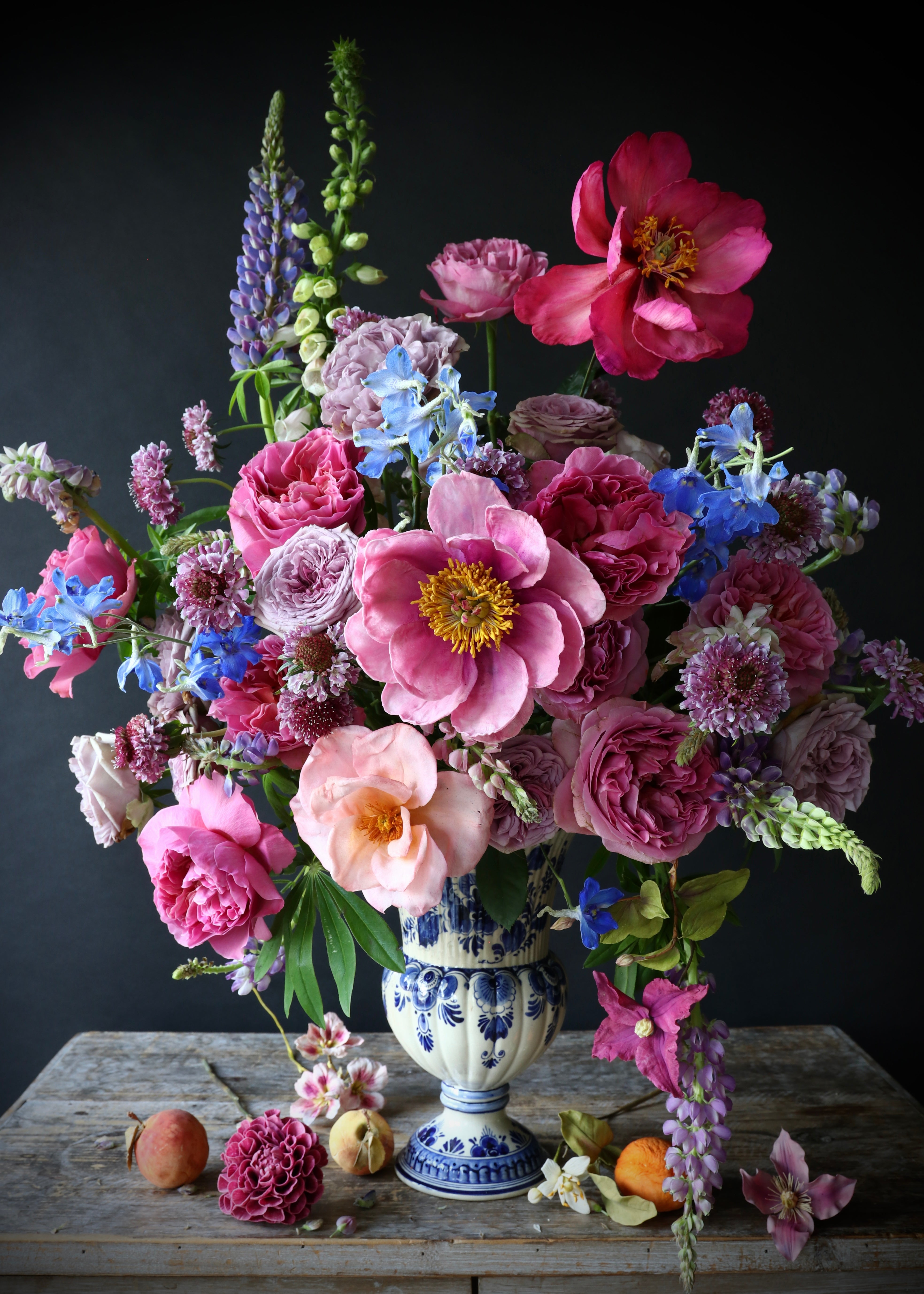 Still Life with Magenta and Cobalt