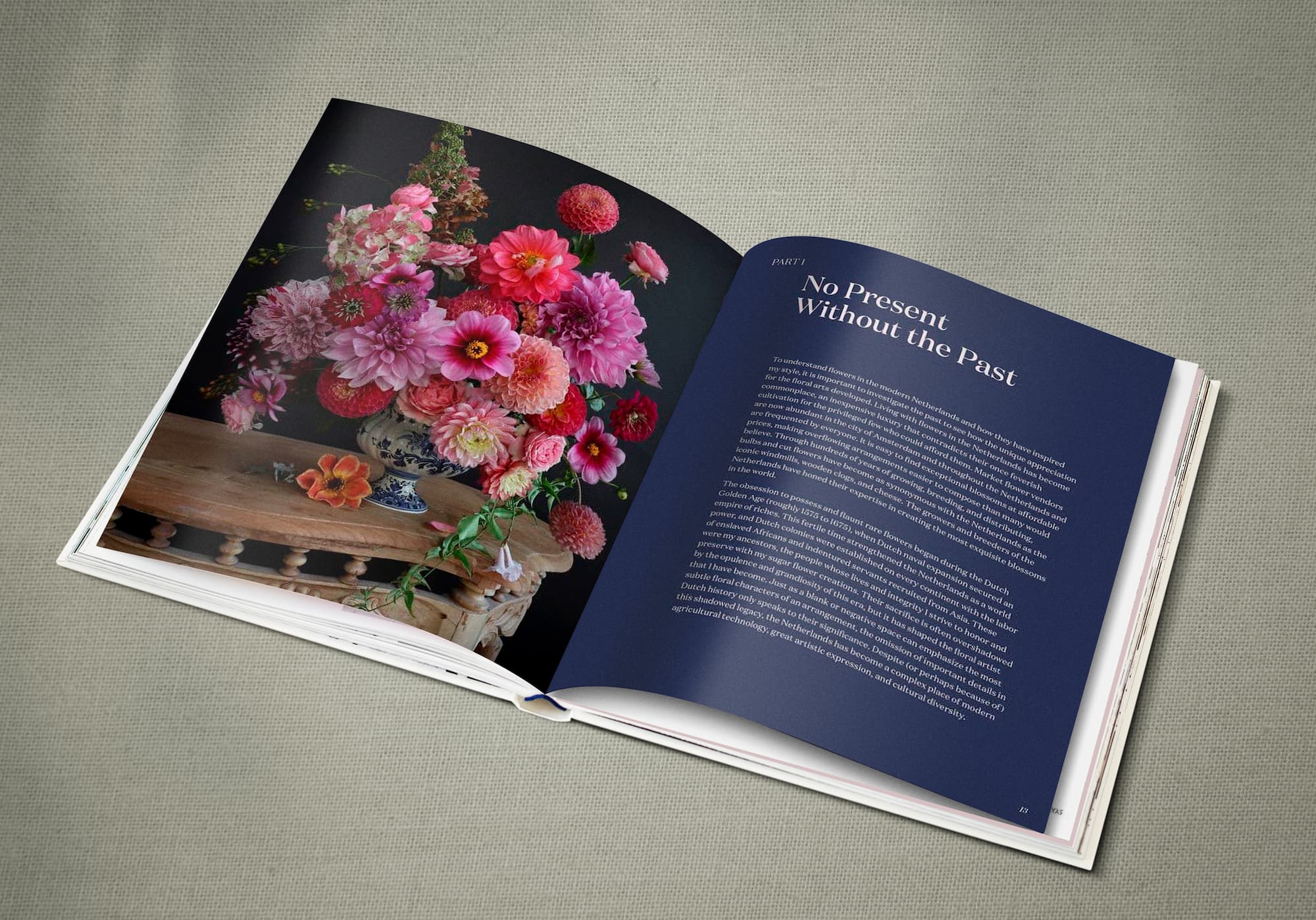 book ‘A Sweet Floral Life’ by Natasja Sadi, showcasing lifelike sugar flowers and floral arrangements inspired by classical paintings